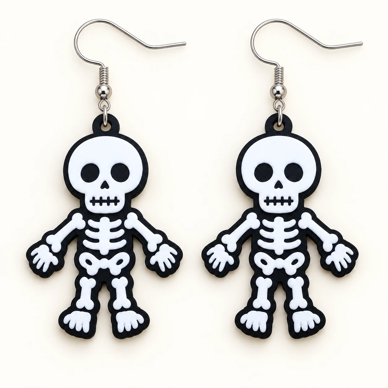 Aretes Esqueleto Humano Bicolor - Xprésalo