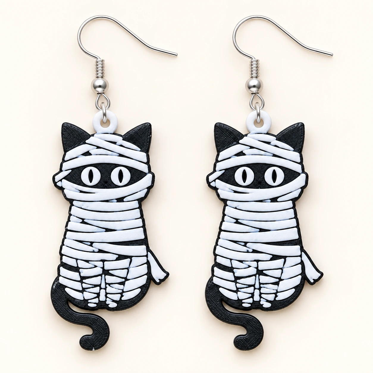 Aretes Gato Momia Bicolor - Xprésalo