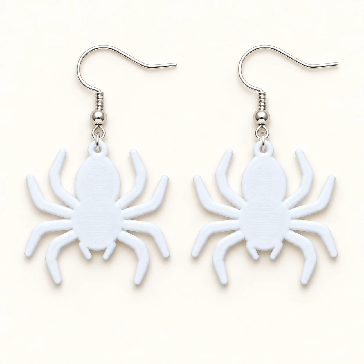 Aretes Araña Blanca Minimalista - Xprésalo