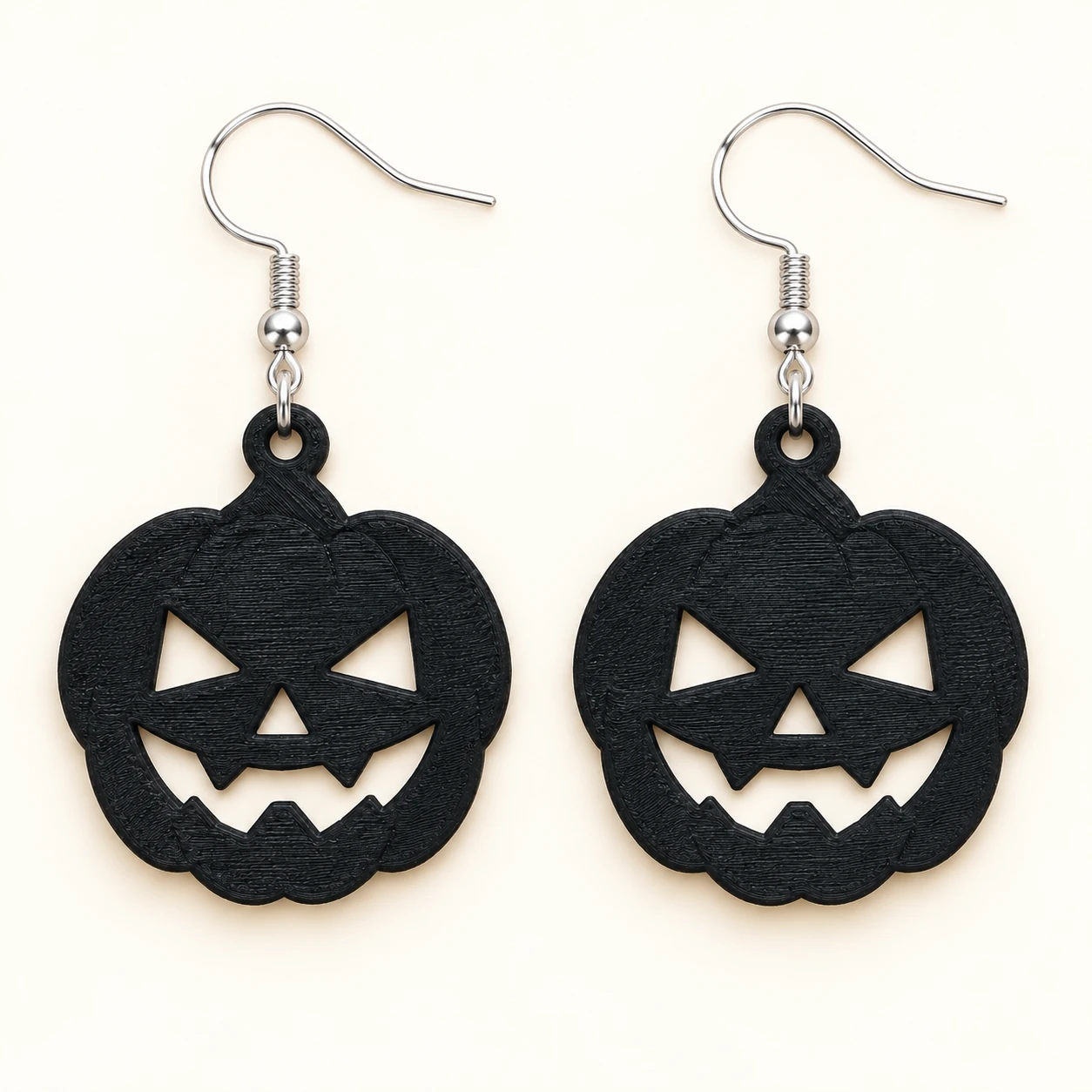 Aretes Calabaza Jack-o'-Lantern Negra - Xprésalo
