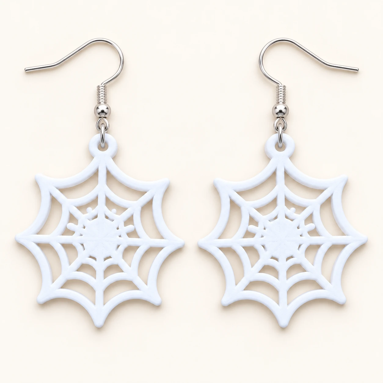 Aretes Telaraña Calada Blanca - Xprésalo